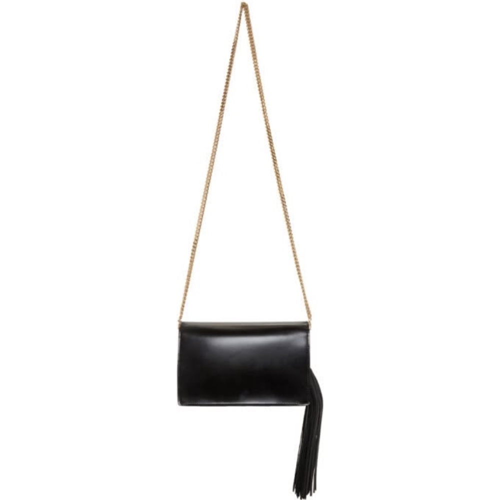Balmain Black Leather Crossbody Bag Purse - Picture 4 of 5